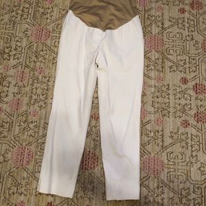 LOFT Maternity Pants white crop work pants